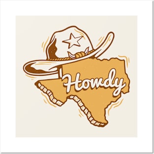 Retro Texas Howdy // Vintage Howdy Y'all Posters and Art